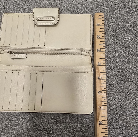 Celine Vintage Canvas Trifold Wallet Neutrals Classic Chic Luxury Minimalist - Picture 9 of 16